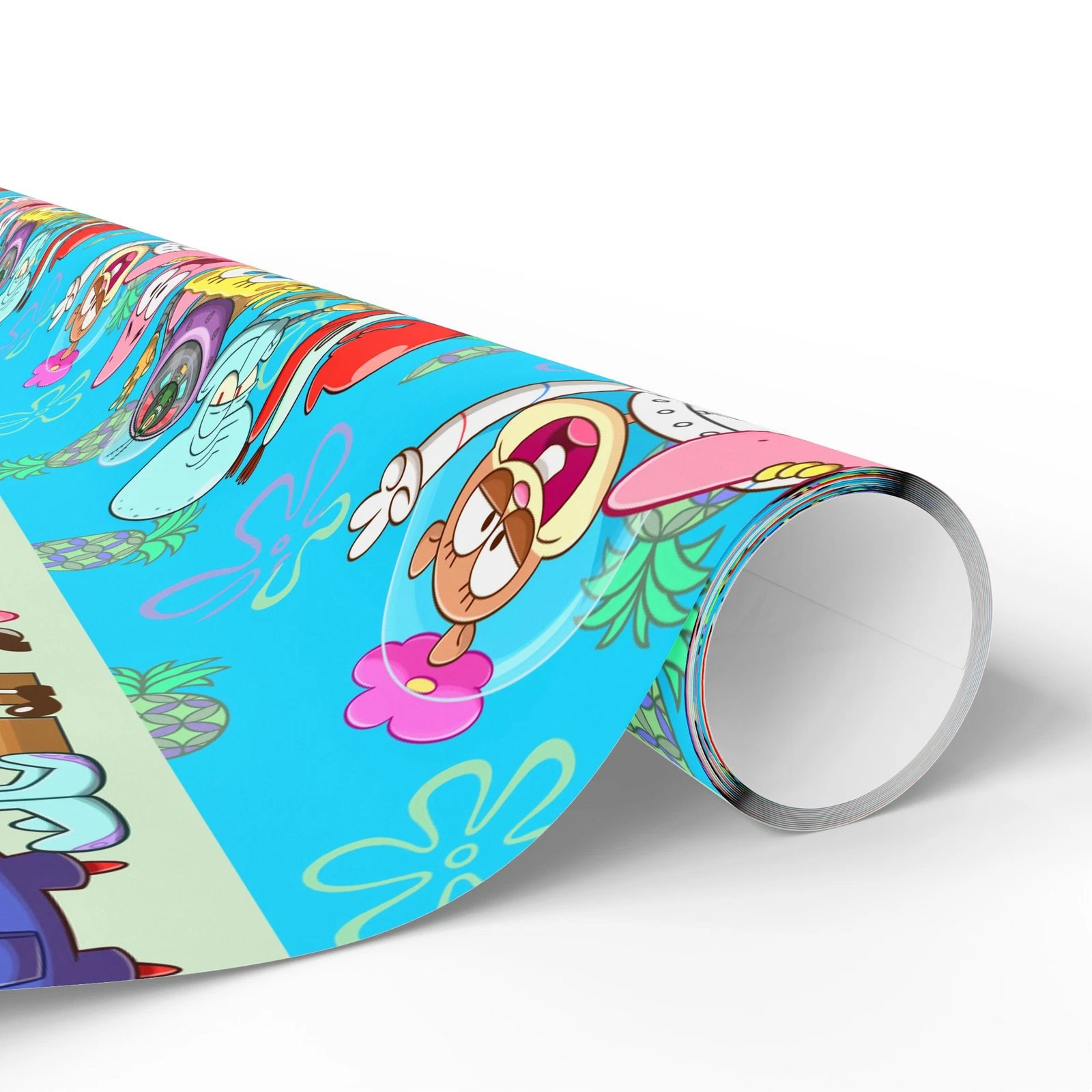 SpongeBob SquarePants Main Characters Birthday Christmas Gift Wrapping Paper