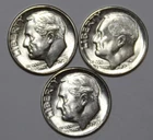 (3) Roosevelt Dimes - 1955D 1955P 1955S - #9661D - FREE SHIPPING
