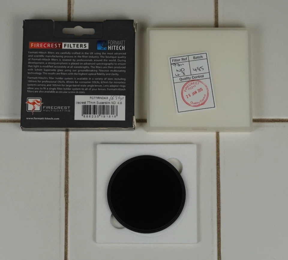 Formatt Hitech Firecrest 77mm IRND 4.8 16-Stop Superslim Neutral Density Filter - Image 2 of 4