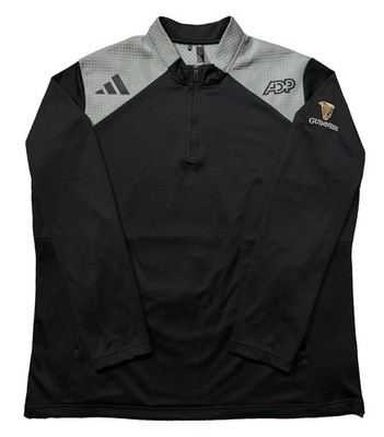 Adidas Tournament 1/4 Zip Golf Pullover W/ Sponsors. Mens 2XL. Guinness. ADP.