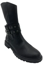 Masseys Women's Haven Slip-On Leather Boots Black