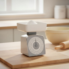 Danny Home Timeless Mechanical Kitchen Scale 5kg Dishwasher Safe Bowl Cream