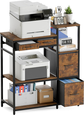 Printer Stand with 4 Drawer, 43'' X 36'' X 16'' Extra Large File Cabinet with Open