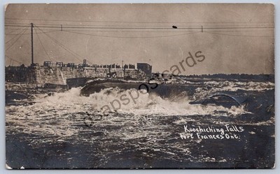 K51/ Fort Frances ontario Canada RPPC Postcard c1910 Koochiching Falls 499