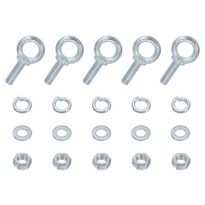 5 Pack M16 x 50mm Eye Screws Bolts Kit, Screw Eye Bolts with Nuts, Silver