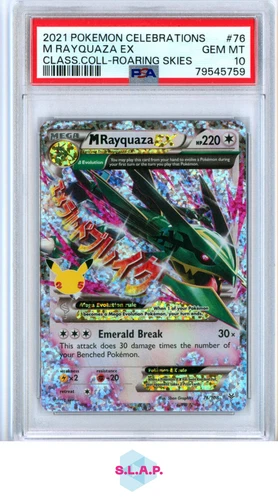 M RAYQUAZA EX POKEMON 76 2021 CELEBRATIONS CLASS.COLL-ROARING SKIES ENG PSA 10