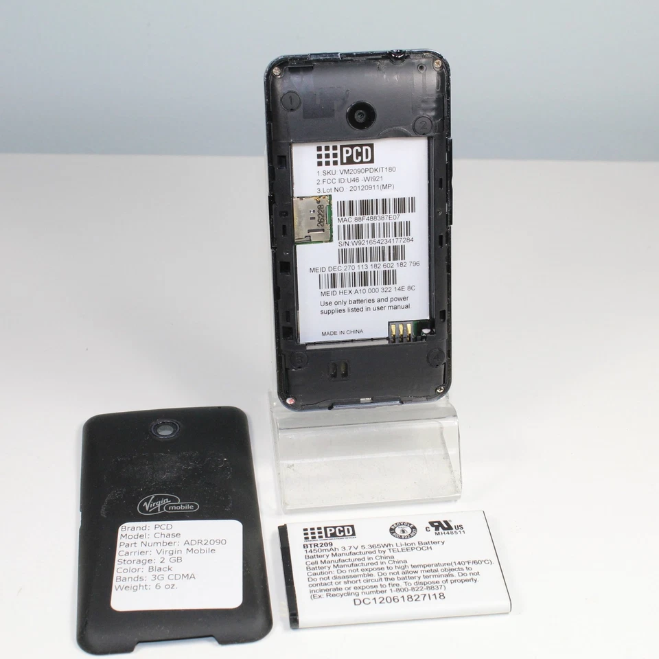 Kids Sensory Phone PCD Chase Virgin Mobile 3G ADR2090 Black 2GB - Image 3 of 4