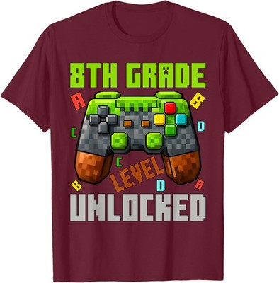 First Day Grade 8th Funny Design Gamer Funny Day Unisex T-Shirt