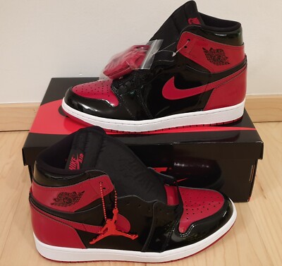 Nike Air Jordan 1 Retro High OG Bred Patent US 10 EU 44