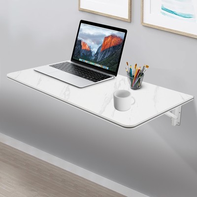 Modern Folding Wall Desk Wall-mounted Folding Table Foldable Table Indoor White