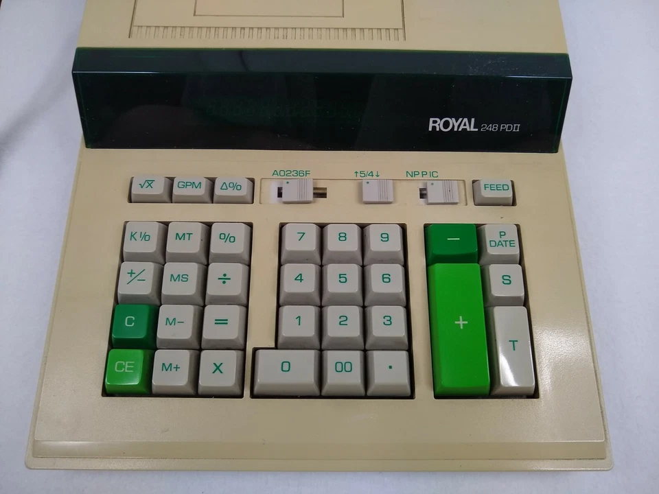 Royal 248PD II Electronic Calculator Adding Machine Print Display Vintage PARTS - Image 4 of 4