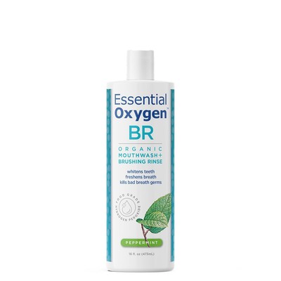 Essential Oxygen BR Certified Organic Brushing Rinse, All Natural Mouthwash f...