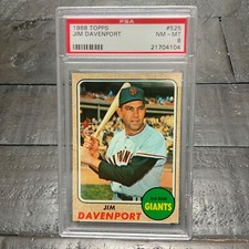 1968 Topps Jim Davenport #525 *Giants* PSA 8 NM-MT