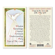 Prayer for the Seven Gifts of the Holy Spirit - Paperstock Holy Card HC9-521ENL