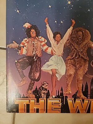 THE WIZ SOUNDTRACK 2 RECORDS LP ALBUM Motown 2-14000 W/ Poster