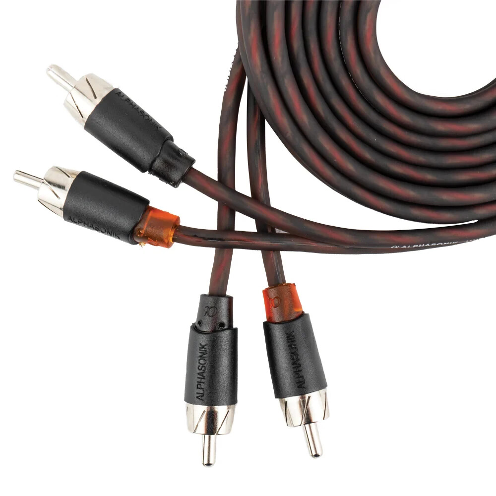 ALPHASONIK 3-ФУТОВЫЙ RCA-КАБЕЛЬ 2-КАНАЛЬНЫЙ HYPER FLEX INTERCONNECT AUDIO WIRE FLEX-R3