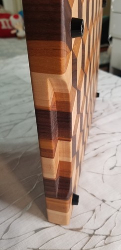 3D Ilusion wooden cutting board - Hand made 14×10×1 1/8 - Picture 6 of 6