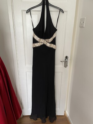 Vintage Y2K Warehouse Black Silk Evening Prom Dress UK 10 | eBay