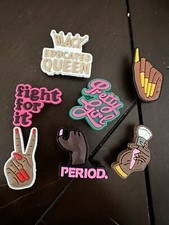 NEW 7pcs Diverse Girl Shoe Croc Charms Educated Queen Boss Period Pretty Nails