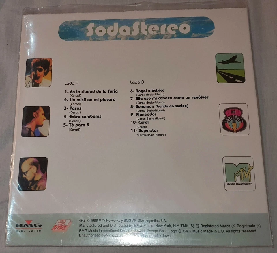 SODA STEREO VINYL ED. RARE 2017 COMFORT Y MUSICA PARA VOLAR MTV UNPLUGGED CERATI - Imagen 2 de 2