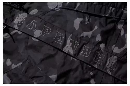 BAPE x NBHD Camo Snowboard Jacket black a bathing ape neighborhood japan sz  M