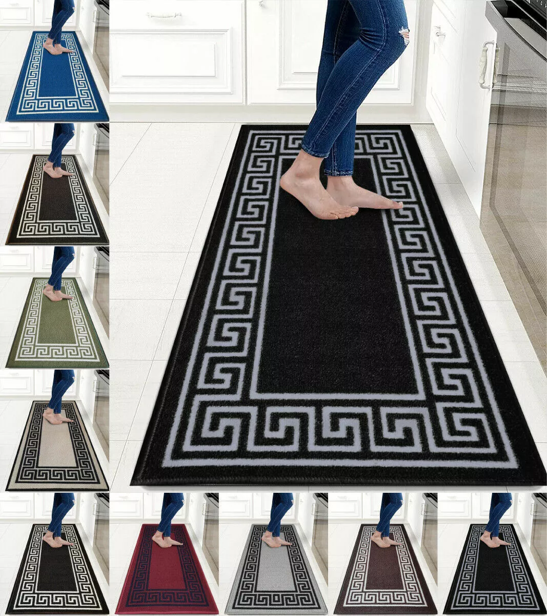 Non Slip Door Mats Long Hallway Runner Rug Washable Rugs Kitchen
