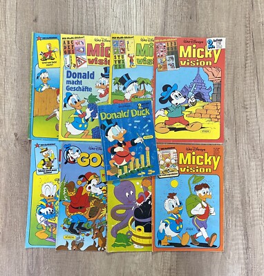Micky Vision Konvolut I 8 Hefte + 1 Donald Taschenbuch I 80 s I Retro I Goofy