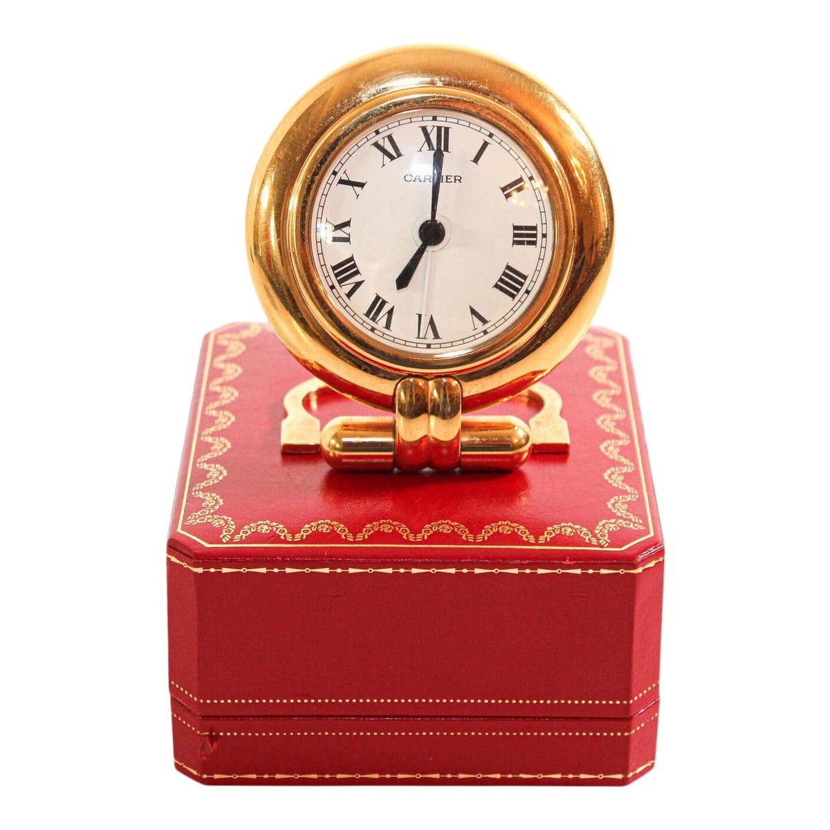 【T】Cartierアラームクロック 置時計 アンティーク 手巻 現状品 T】Cartierアラームクロック 置時計 アンティーク 手巻 現状品 T