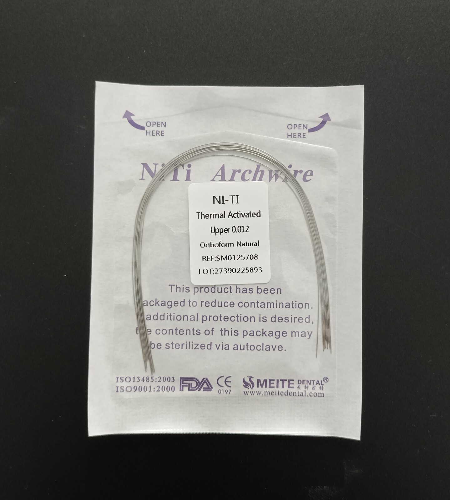 20Packs Dental Orthodontic Arcos Thermal Activated Niti Round Arch Wires Natural