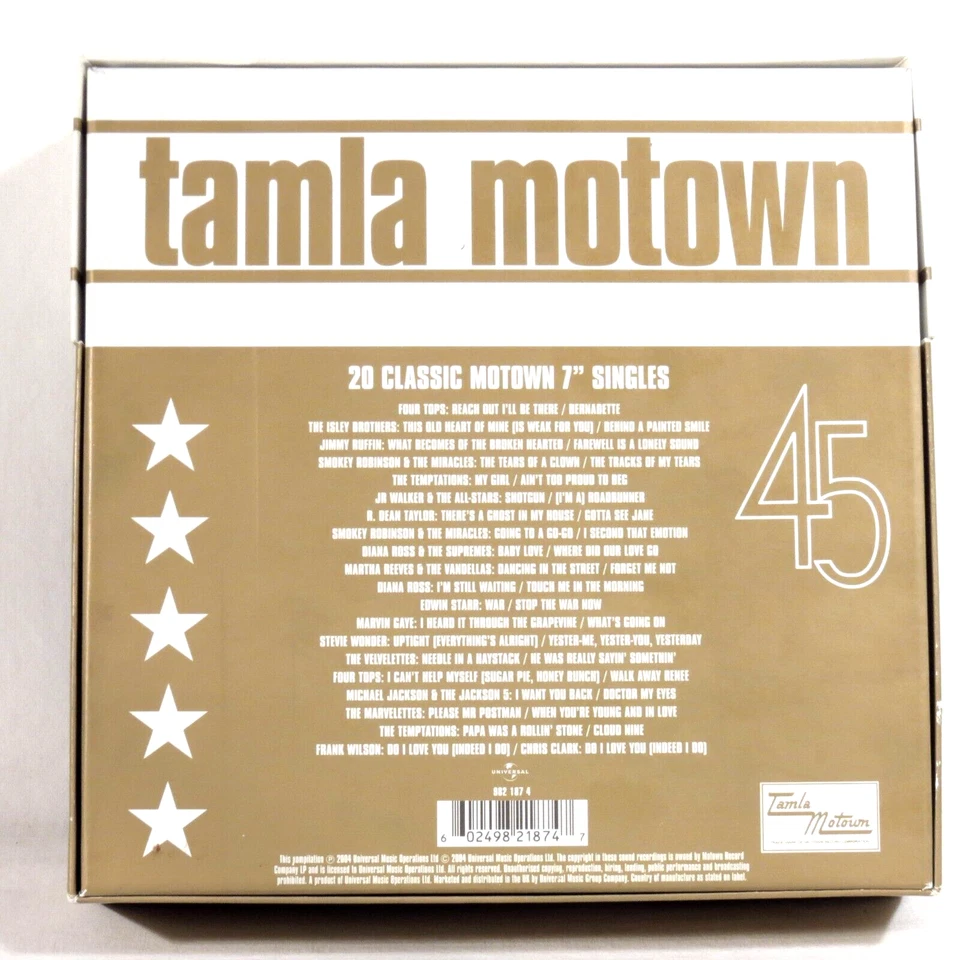 VARIOUS - Tamla Motown 45   2004 UK Box Set of 20 x 7" vinyl singles NM/M - Image 2 of 4