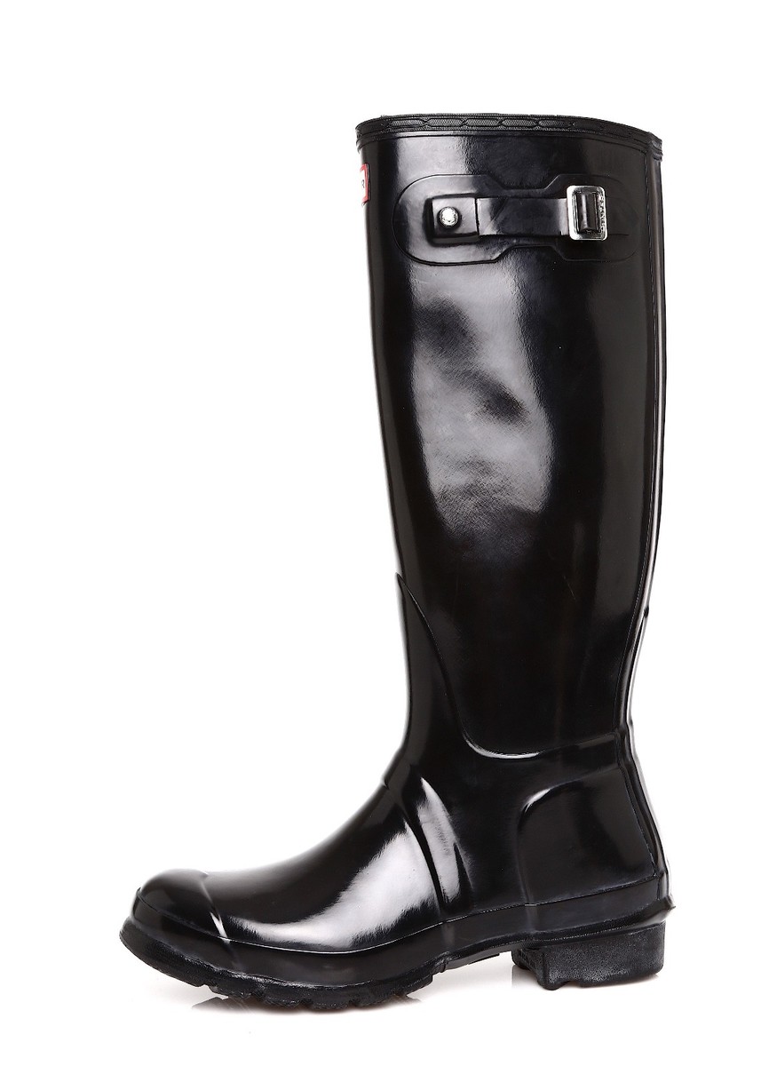 HUNTER×HUNTER 1 HUNTER Z11008* Original High Gloss Black Unisex Boot Size 9F / 8M