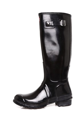 HUNTER Z11008* Original High Gloss Black Unisex Boot Size 9F / 8M