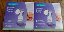 (2) LANSINOH MANUAL BREAST PUMP AND ACCESSORIES