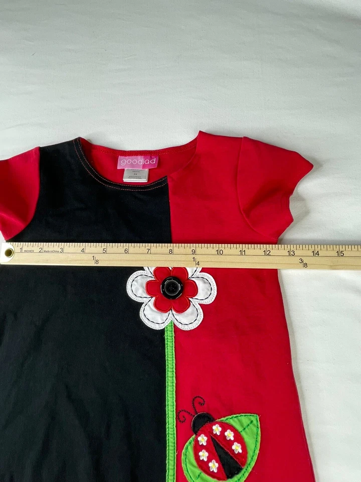 Vestido GoodLad rojo flor Ladybug 4/4 ropa niños pequeños niñas Foto 4 de 4