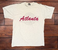 VTG Single Stitch Atlanta Georgia Destination Heather Gray Men's T-Shirt Size S