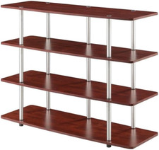 Designs2Go No Tools XL Highboy 4-Tier Stand Entertainment Center 55 Inches, Mode
