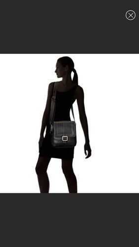 David King Black Leather Messenger Handbag  Boston - Picture 11 of 11