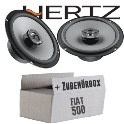 Hertz Lautsprecher für Fiat 500 Boxen 16cm Koax Einbauset Heck Tür Auto Zubehör
