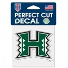 Hawaii Rainbow Warriors 4"x4" Perfect Cut Car Decal [NEW] Auto Sticker Emblem