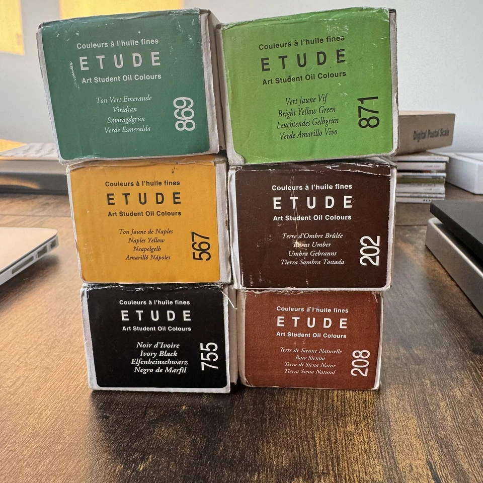 SENNELIER ETUDE NEW oil paints 869 871 567 202 755 208 200ml each / 6 tubes - Image 3 of 4