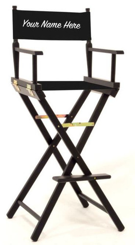 Sedia sgabello NERA pieghevole makeup postazione PERSONALIZZABILE regista - Foto 3 di 8