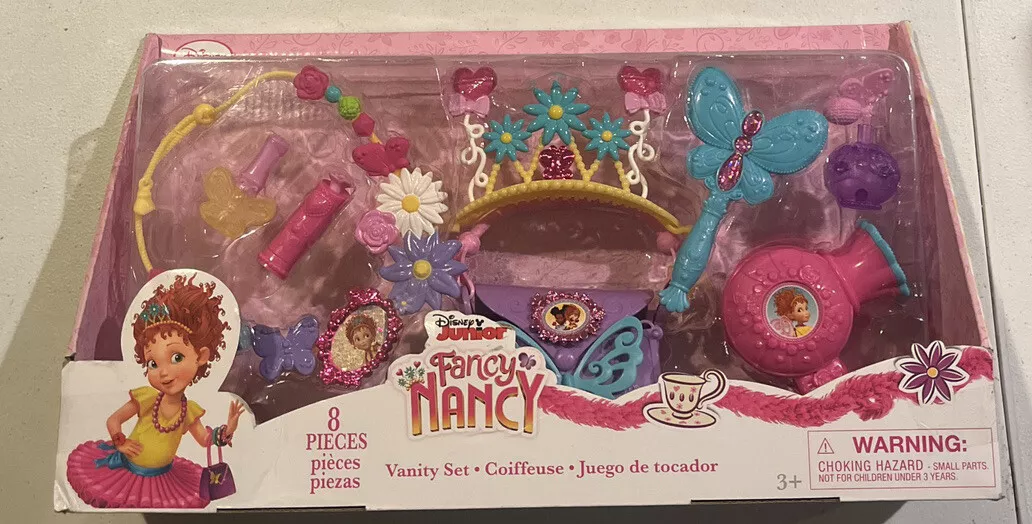 Disney Junior Fancy Nancy Vanity Set Lipstick Tiara Necklace Purse