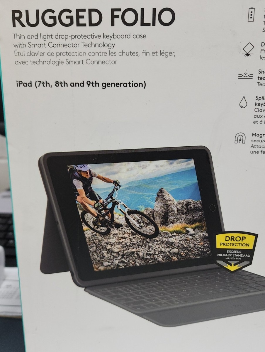 Rugged Folio Logitech for iPad 7,8,9th Generation | eBay