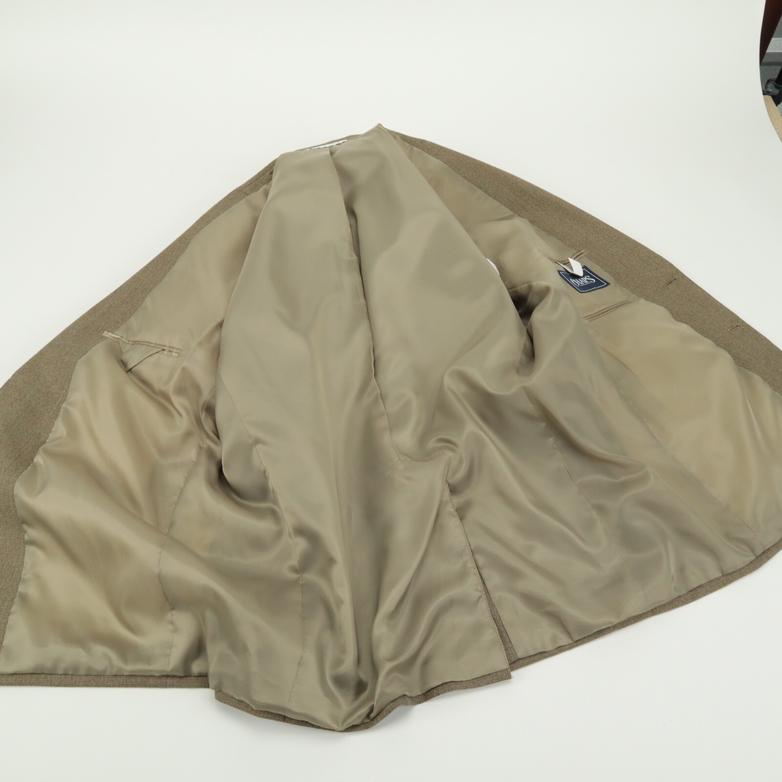 Chaps Medium Brown Micro Houndstooth Check Blazer… - image 5