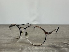 Vintage Zimco Irwin Anti Bronz Mens Round Bronze Eyeglasses Frames 51  19-140 USA