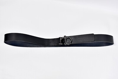 Roccobarocco Black Leather Belt size 120 cm