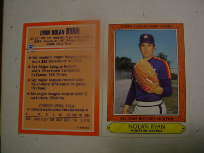 1985 # 32 Nolan Ryan Topps Collector Series Houston Astros | eBay