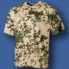 German Tropentarn Camouflage T-Shirt Camo Combat Army Tee 100% Cotton
