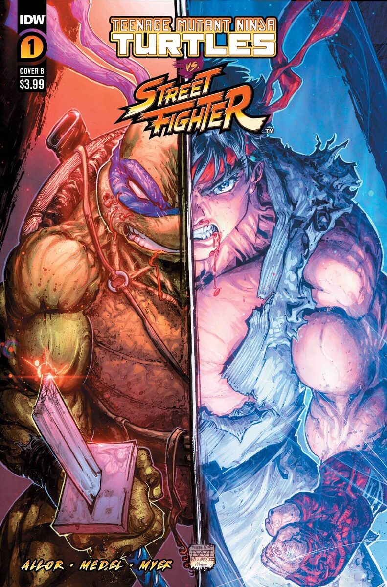 TMNT Vs Street Fighter 1 Cover A B C Variant Set or 1:25 1:50 Options 2023  NM