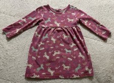 Wonder Nation Girls 24M Multicolored Unicorn Long Sleeve Tunic Dress